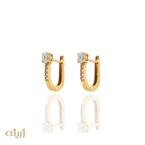 گوشواره طلا نگین دار کلیپسی کد E0353