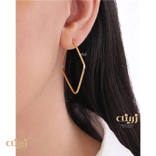 گوشواره طلا اشکال هندسی پانکی