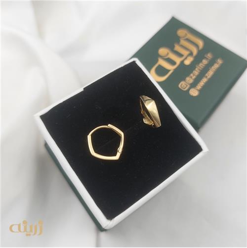 گوشواره طلا مدرن 5 ضلعی لوکس