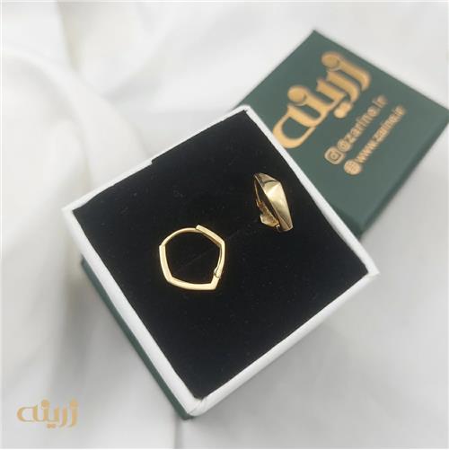 گوشواره طلا مدرن 5 ضلعی لوکس