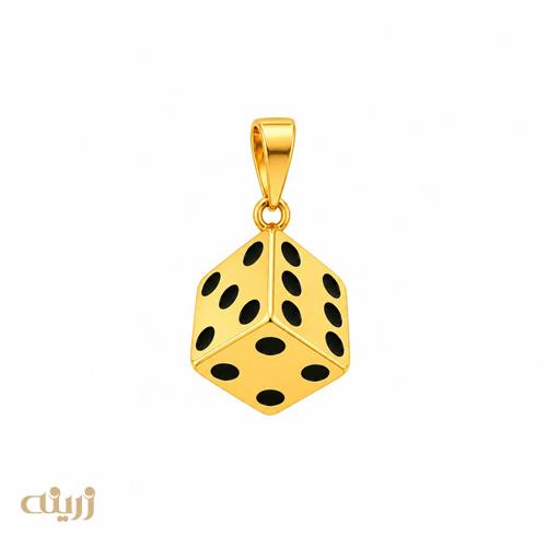 آویز طلا طرح تاس کد N0838