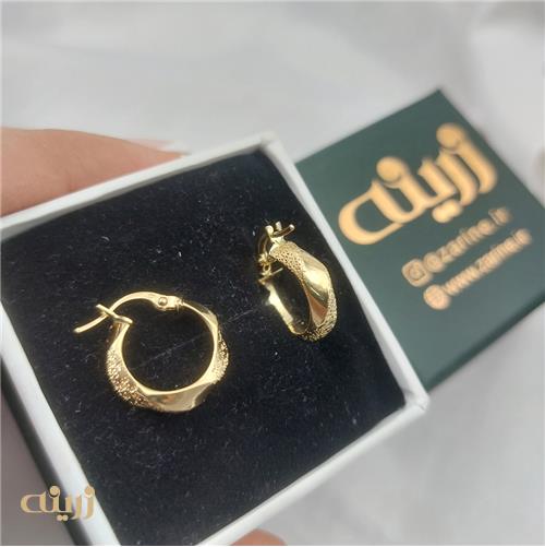 گوشواره طلا مدرن پیچی لوکس