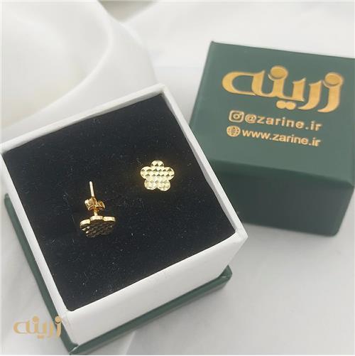 گوشواره میخی  طلا پنج پر تمام  تراش
