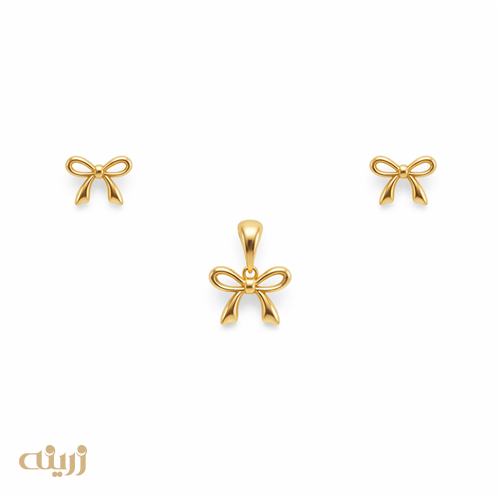 نیم ست طلا پاپیون مینیمال 