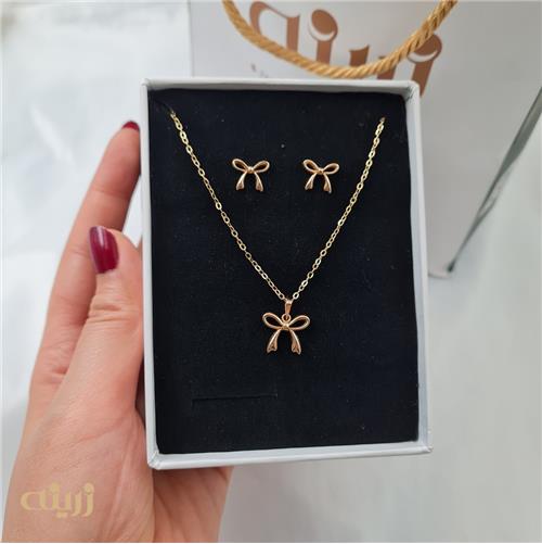 نیم ست طلا پاپیون مینیمال 