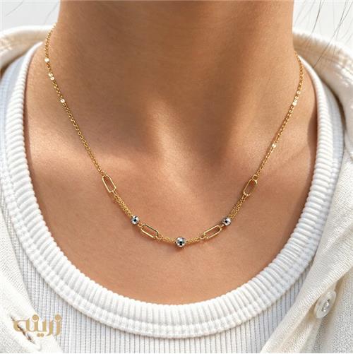 گردنبند طلا هرمس و گوی کد N0878