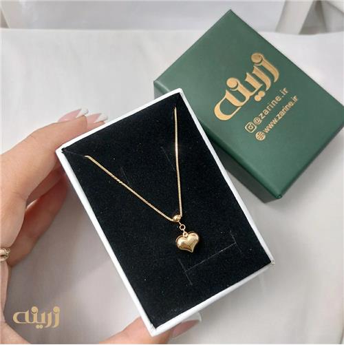 گردنبند طلا قلب تک گوی لوکس
