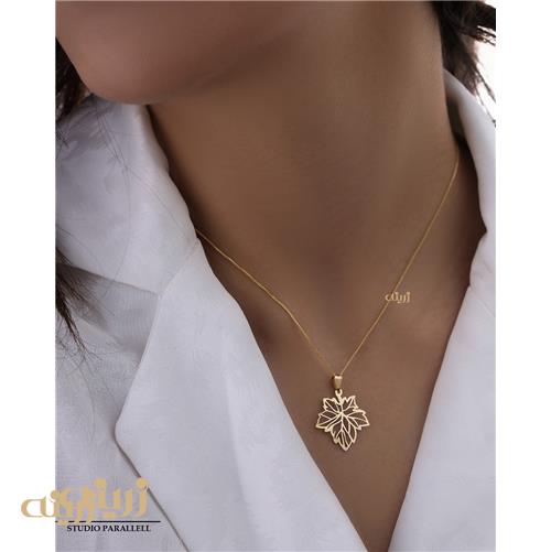 آویز طلا برگ چنار