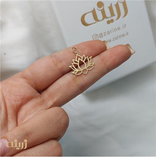 آویز طلا نیلوفرآبی 