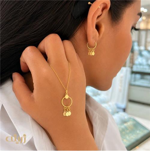 نیمست طلا حلقه ای پولکی کد NS0168