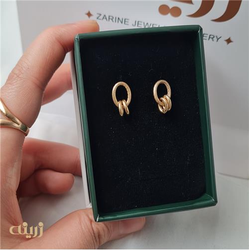 گوشواره طلا میخی رولو کبریتی