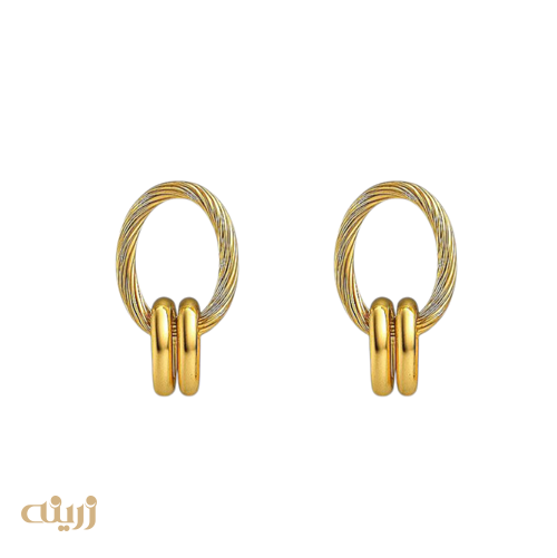 گوشواره طلا میخی رولو کبریتی