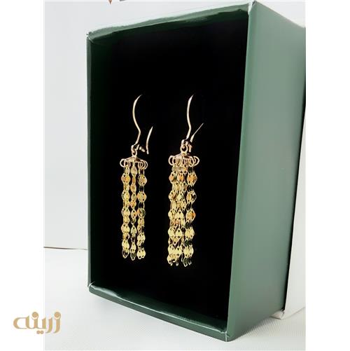 گوشواره طلا پولکی مدل هندی 