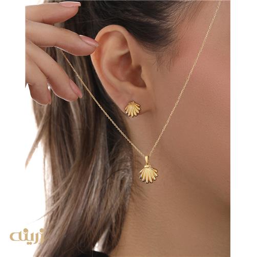 نیم ست طلا طرح صدف