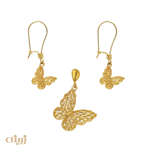 نیم ست طلا پروانه فیوژن