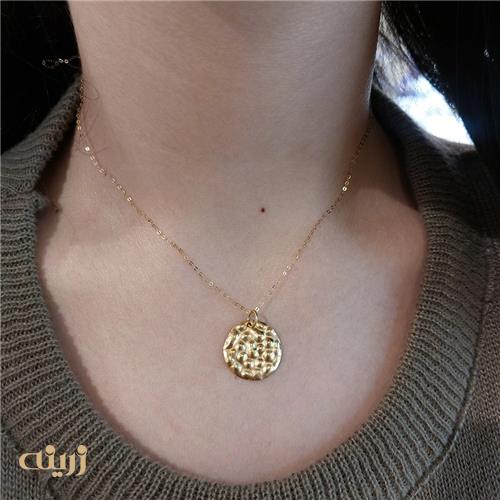 آویز طلا سکه ای چکش خور 