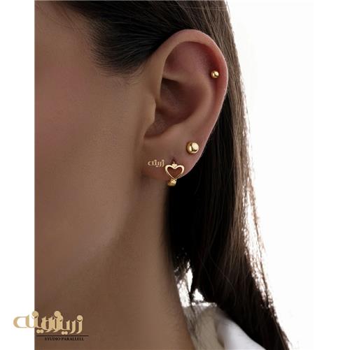گوشواره طلا قلب کلیپسی