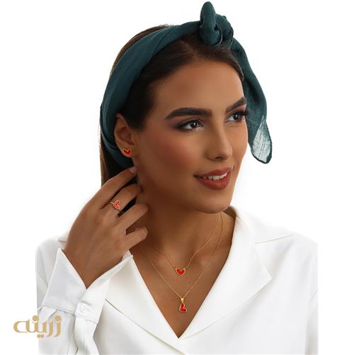 گردنبند قلب میناکاری