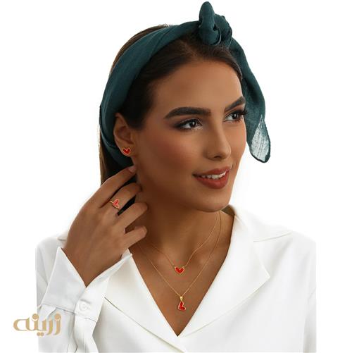 گردنبند قلب میناکاری