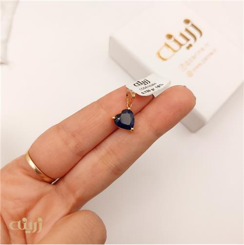 آویز طلا قلب طرح جواهر