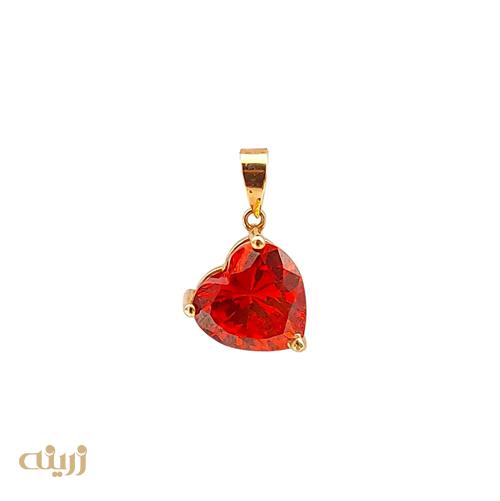 آویز طلا قلب طرح جواهر