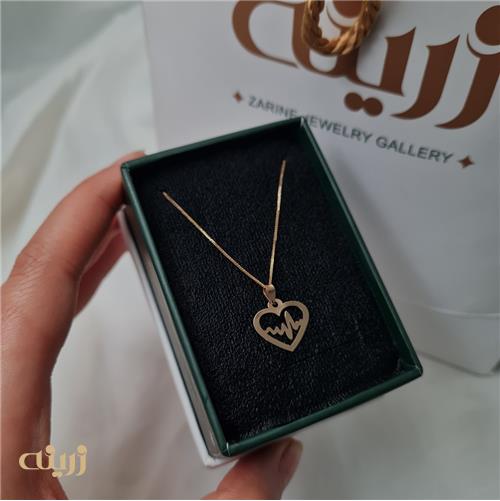 آویز طلا ضربان قلب خیلی سبک 