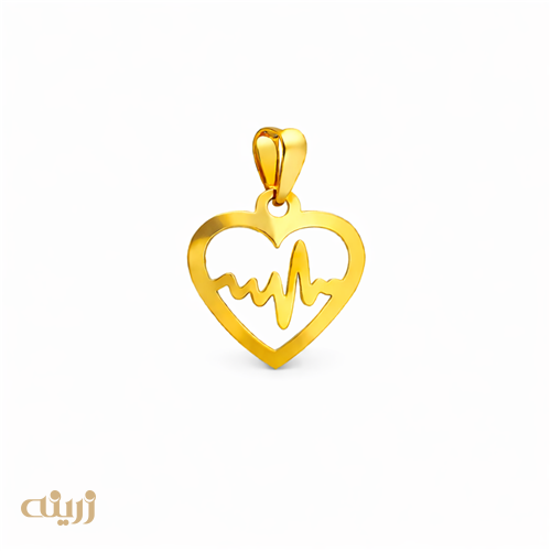 آویز طلا ضربان قلب خیلی سبک 