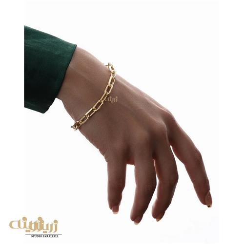 دستبندطلا هرمس لایت پیچ و ساده 