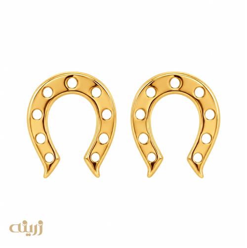 گوشواره طلا طرح نعل سبک کد E0337
