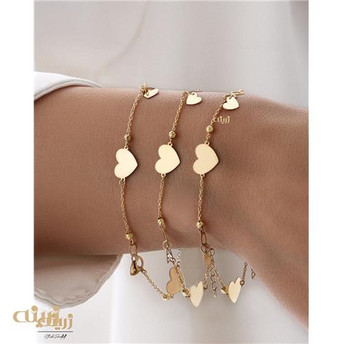 دستبند طلا قلب بینهایت