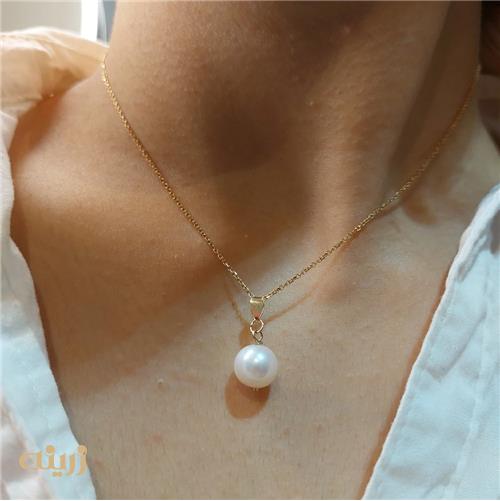 آویز طلا مروارید طبیعی ( پرورشی ) کادویی