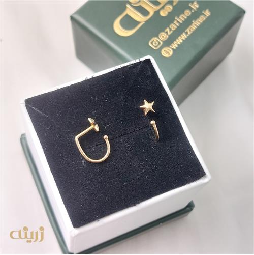 گوشواره طلا طرح عصایی U