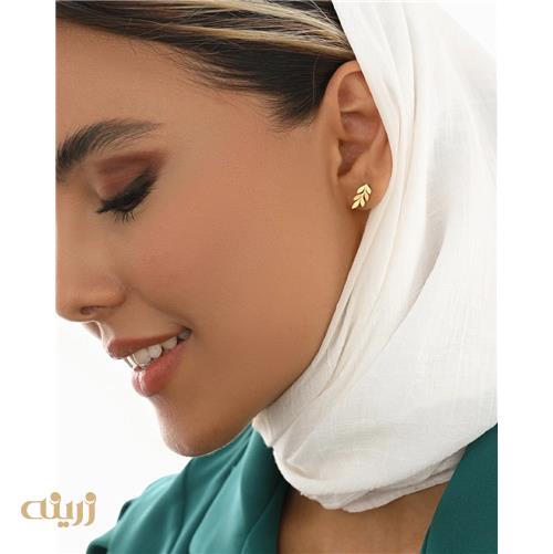 گوشواره طلا برگ زیتون شش برگ