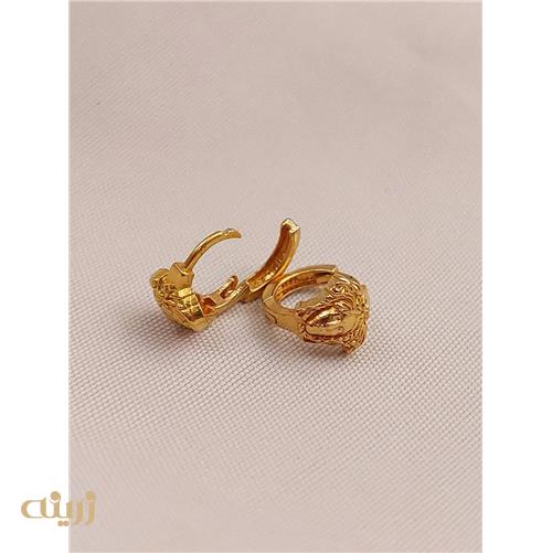 گوشواره طلا روکو طرح دار