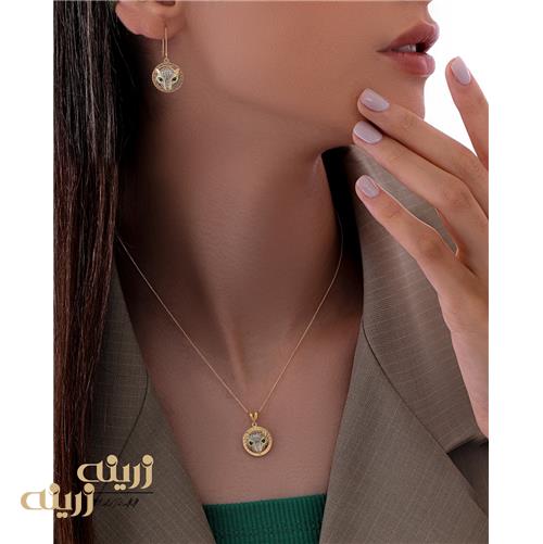 نیم ست طلا طرح پنتر کادویی