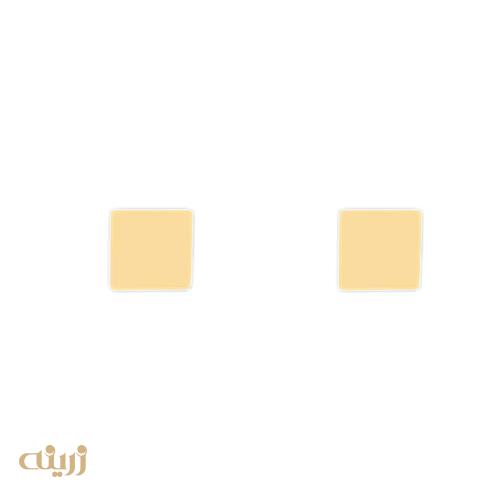گوشواره طلا میخی طرح مربع 