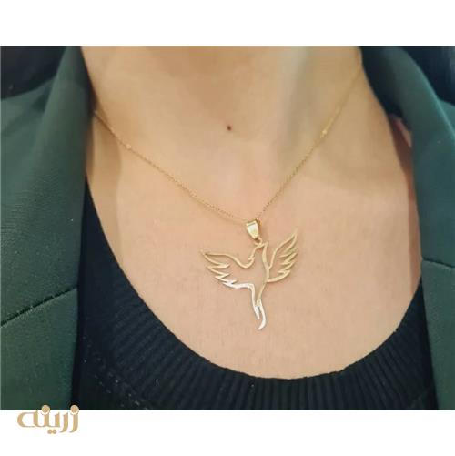 آویز طلا طرح ققنوس کادویی