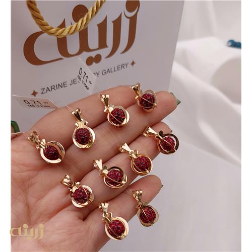 آویز طلا طرح انار