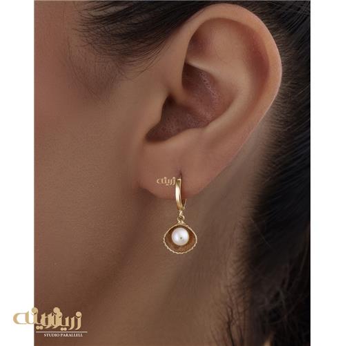 گوشواره طلا روکو صدفی 