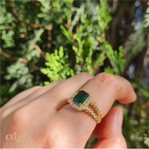 انگشتر طرح جواهر لوکس دورج طنابی