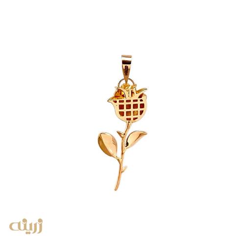 آویز طلا گل لاله کادویی کد N0841