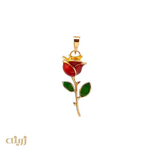 آویز طلا گل لاله کادویی کد N0841