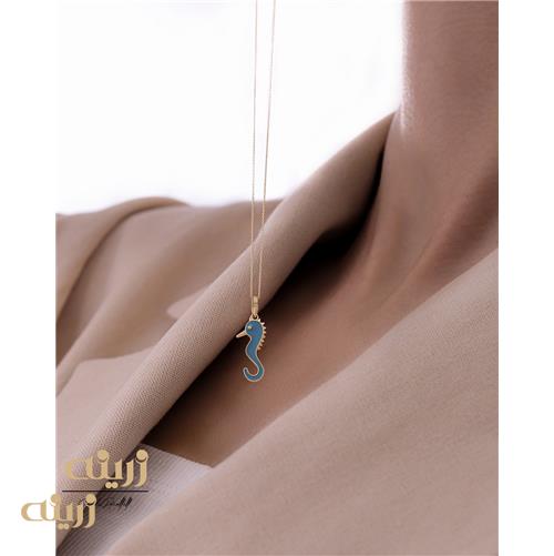 آویز طلا اسب دریایی 