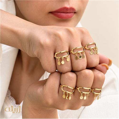 انگشتر طلا پولکی سبک کد R0188