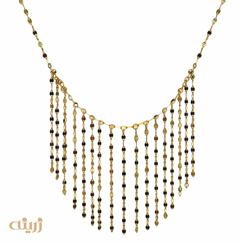 گردنبند تمام پولکی شرابه ای 