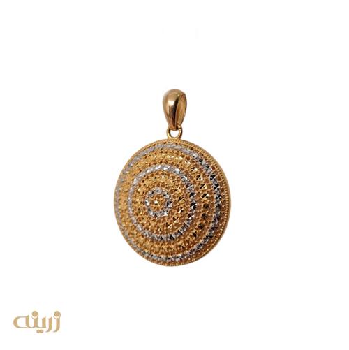 آویز طلا آوا طرح دایره تراش