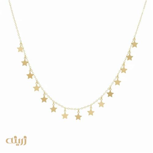 گردنبند طلا شرابه ای ستاره لوکس