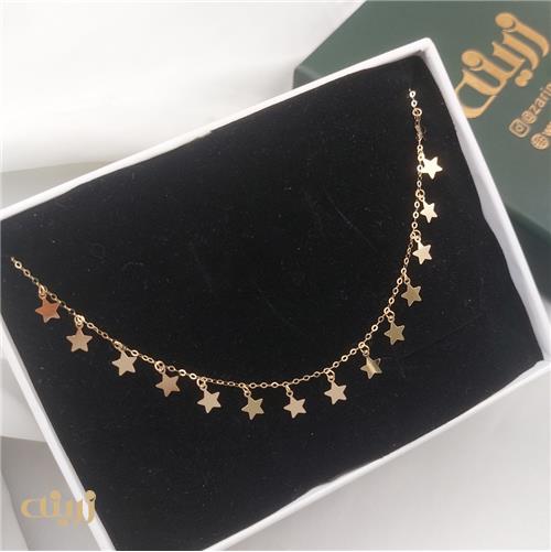 گردنبند طلا شرابه ای ستاره لوکس