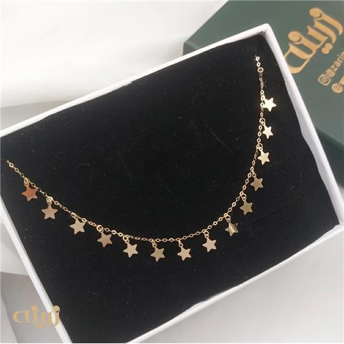 گردنبند طلا شرابه ای ستاره لوکس