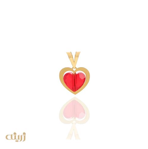 آویز طلا سواروسکی قلب کادویی
